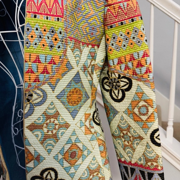 Vintage Mary MCFADDEN Couture 100% Silk Printed Jacket S - Picture 2 of 10